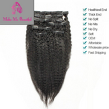 Brazilian Kinky Straight Hair Clip-In Extensions