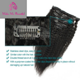 Brazilian Kinky Straight Hair Clip-In Extensions