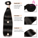 Malaysian Straight Hair With Closure & Bundles